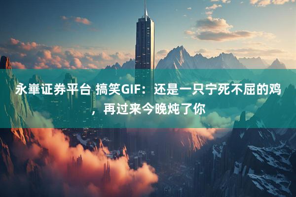 永崋证券平台 搞笑GIF：还是一只宁死不屈的鸡，再过来今晚炖了你